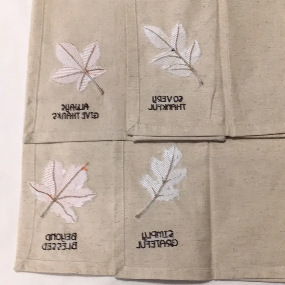 Handmade Towels Napkins Set of 4 Autumn Leaf New